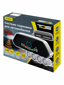Парктроник автомобильный система парковки 4 датчика и дисплей TDS TS-CAS11 Белая